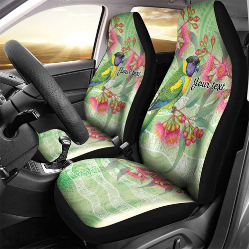 Australian Rainbow Lorikeet and Eucalyptus Car Seat Cover Spirit of Aussie Aboriginal Dot Art - Aussie Hoodie
