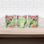 Australian Rainbow Lorikeet and Eucalyptus Ceramic Mug Spirit of Aussie Aboriginal Dot Art - Aussie Hoodie