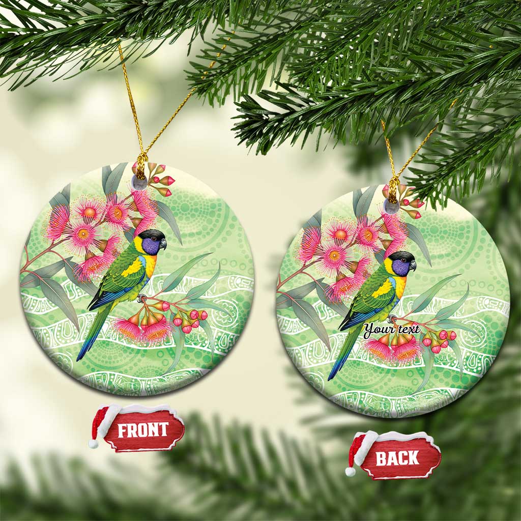 Australian Rainbow Lorikeet and Eucalyptus Ceramic Ornament Spirit of Aussie Aboriginal Dot Art - Aussie Hoodie