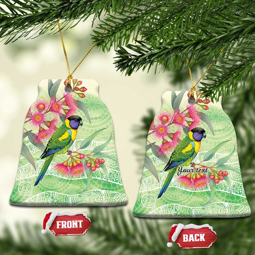 Australian Rainbow Lorikeet and Eucalyptus Ceramic Ornament Spirit of Aussie Aboriginal Dot Art - Aussie Hoodie