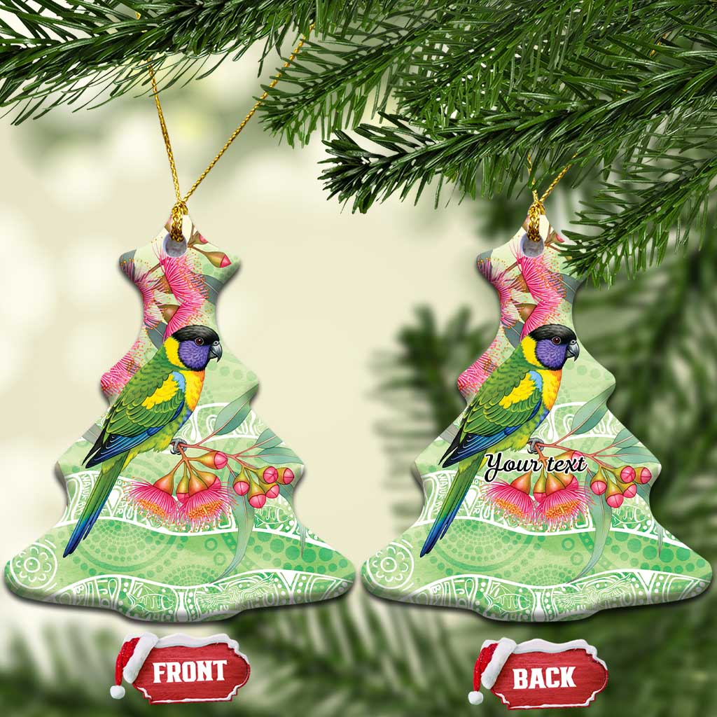 Australian Rainbow Lorikeet and Eucalyptus Ceramic Ornament Spirit of Aussie Aboriginal Dot Art - Aussie Hoodie