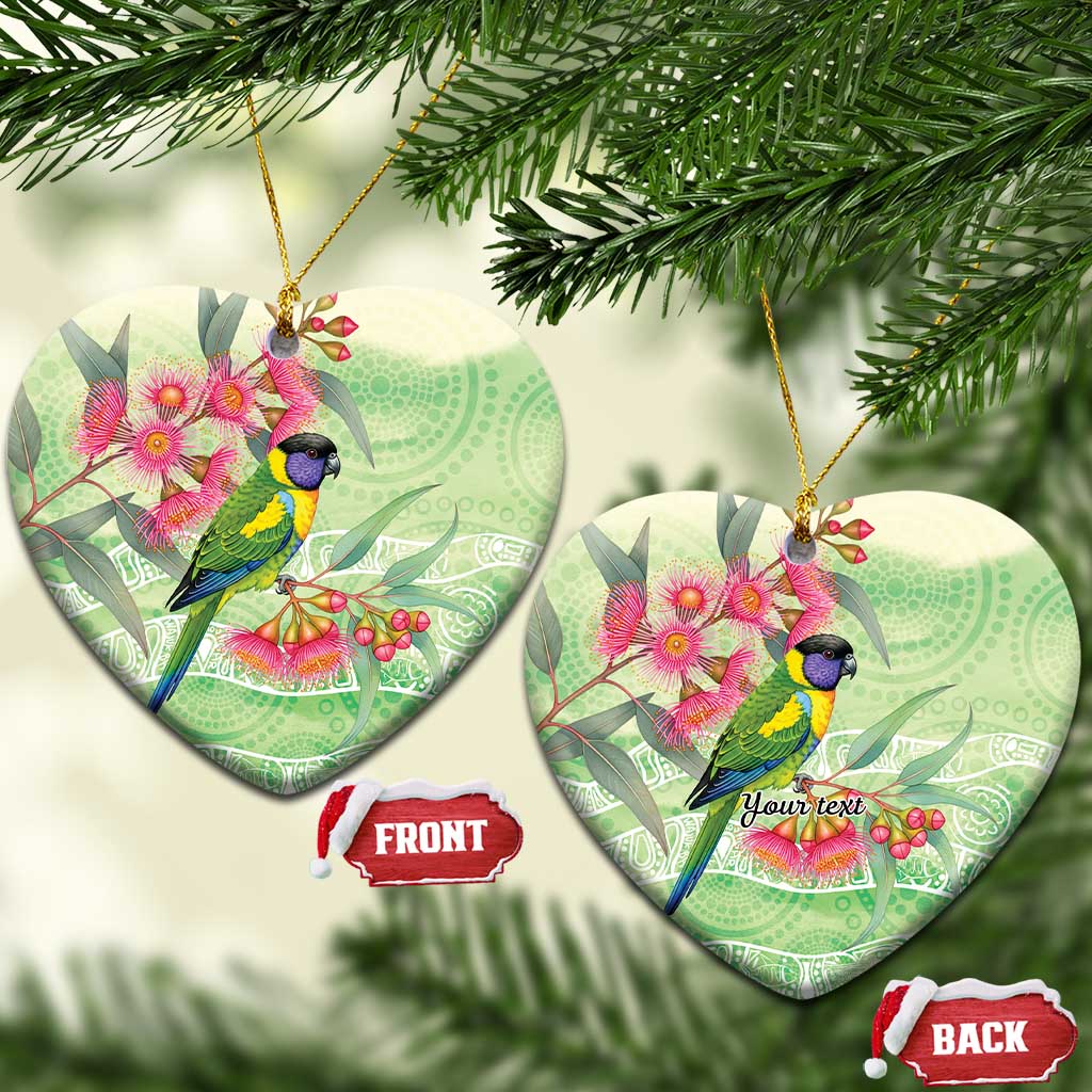 Australian Rainbow Lorikeet and Eucalyptus Ceramic Ornament Spirit of Aussie Aboriginal Dot Art - Aussie Hoodie