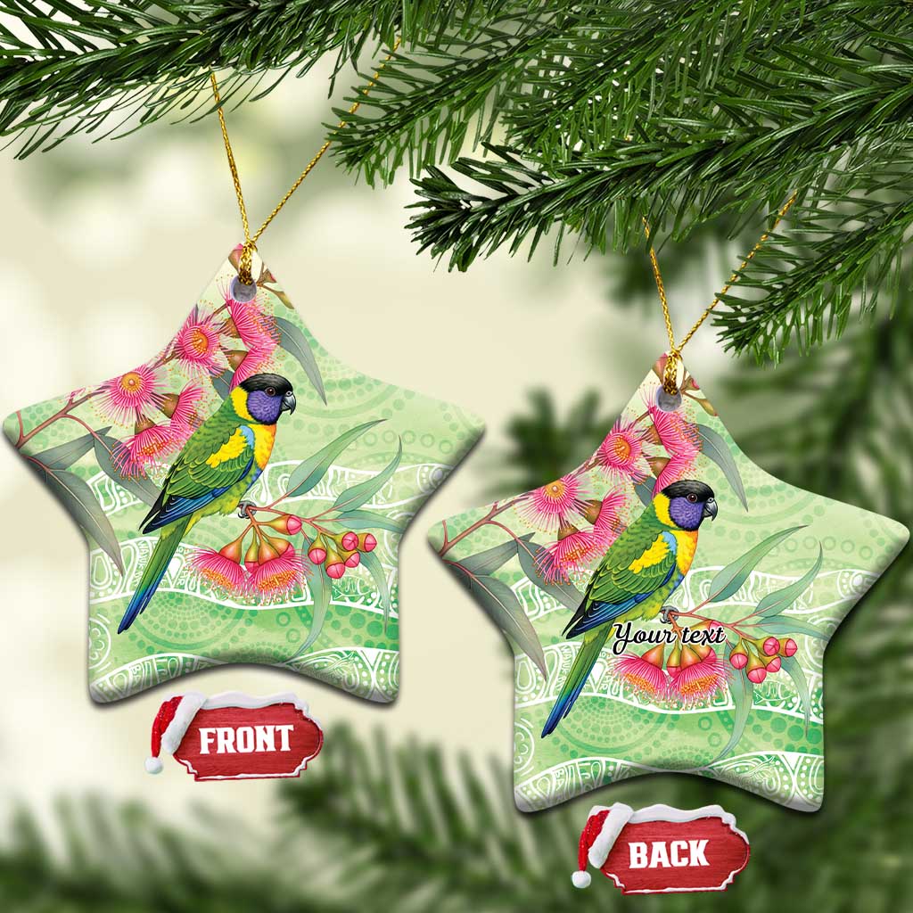 Australian Rainbow Lorikeet and Eucalyptus Ceramic Ornament Spirit of Aussie Aboriginal Dot Art - Aussie Hoodie