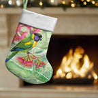 Australian Rainbow Lorikeet and Eucalyptus Christmas Stocking Spirit of Aussie Aboriginal Dot Art - Aussie Hoodie