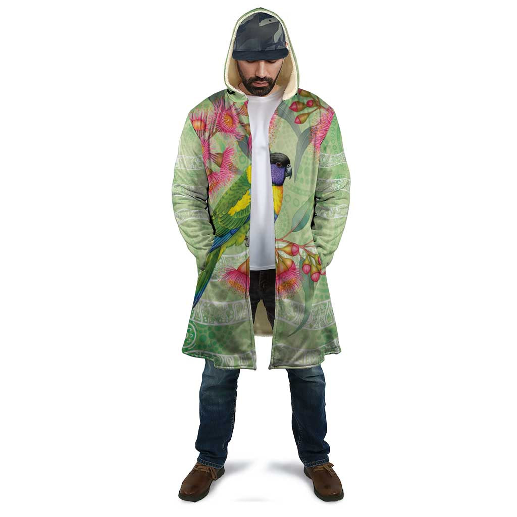 Australian Rainbow Lorikeet and Eucalyptus Cloak Spirit of Aussie Aboriginal Dot Art - Aussie Hoodie