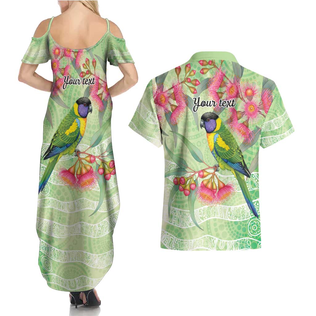 Australian Rainbow Lorikeet and Eucalyptus Couples Matching Summer Maxi Dress and Hawaiian Shirt Spirit of Aussie Aboriginal Dot Art - Aussie Hoodie