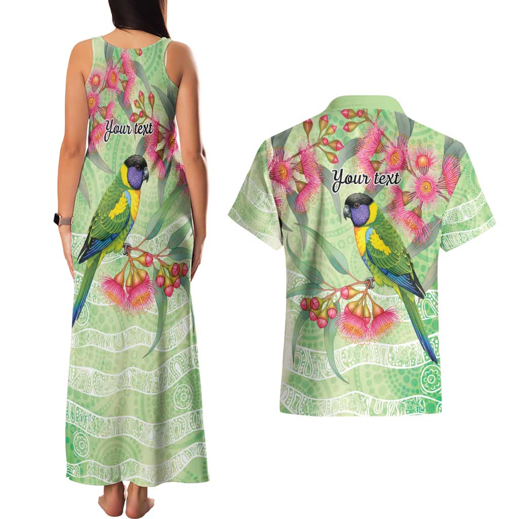 Australian Rainbow Lorikeet and Eucalyptus Couples Matching Tank Maxi Dress and Hawaiian Shirt Spirit of Aussie Aboriginal Dot Art - Aussie Hoodie