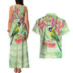 Australian Rainbow Lorikeet and Eucalyptus Couples Matching Tank Maxi Dress and Hawaiian Shirt Spirit of Aussie Aboriginal Dot Art - Aussie Hoodie