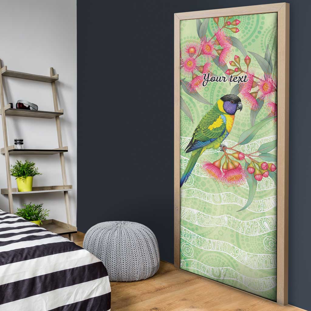 Australian Rainbow Lorikeet and Eucalyptus Door Cover Spirit of Aussie Aboriginal Dot Art - Aussie Hoodie