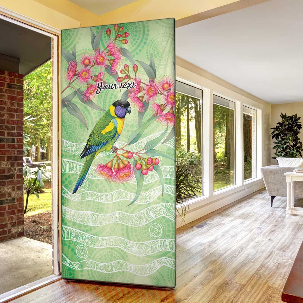 Australian Rainbow Lorikeet and Eucalyptus Door Cover Spirit of Aussie Aboriginal Dot Art - Aussie Hoodie