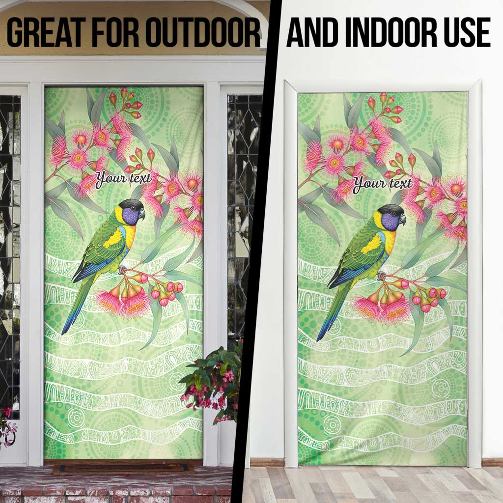 Australian Rainbow Lorikeet and Eucalyptus Door Cover Spirit of Aussie Aboriginal Dot Art - Aussie Hoodie