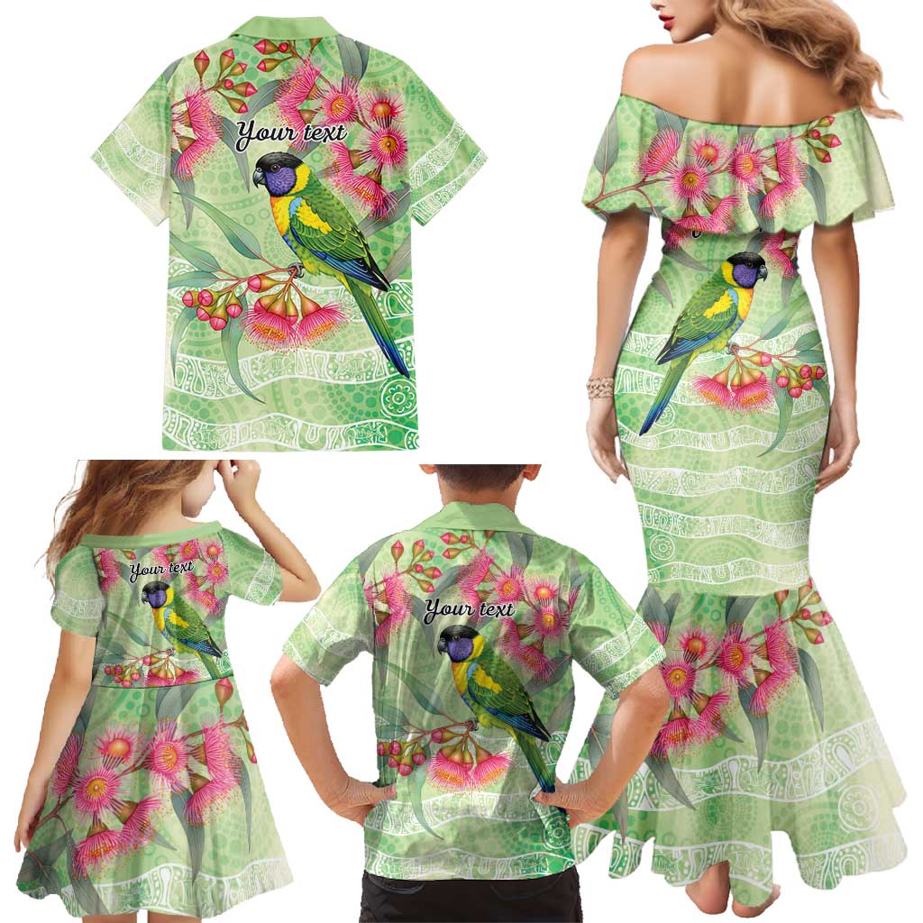 Australian Rainbow Lorikeet and Eucalyptus Family Matching Mermaid Dress and Hawaiian Shirt Spirit of Aussie Aboriginal Dot Art - Aussie Hoodie