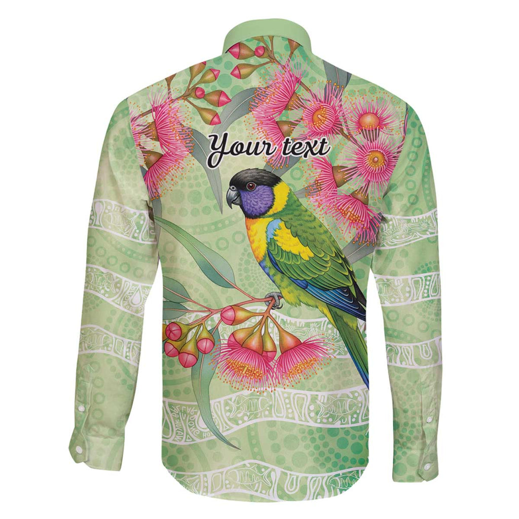 Australian Rainbow Lorikeet and Eucalyptus Family Matching Off The Shoulder Long Sleeve Dress and Hawaiian Shirt Spirit of Aussie Aboriginal Dot Art - Aussie Hoodie