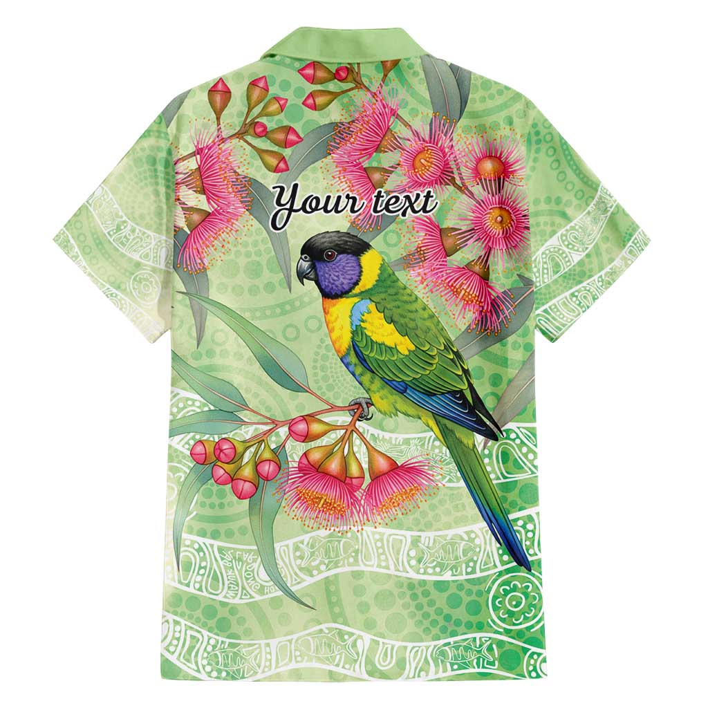 Australian Rainbow Lorikeet and Eucalyptus Family Matching Off Shoulder Short Dress and Hawaiian Shirt Spirit of Aussie Aboriginal Dot Art - Aussie Hoodie