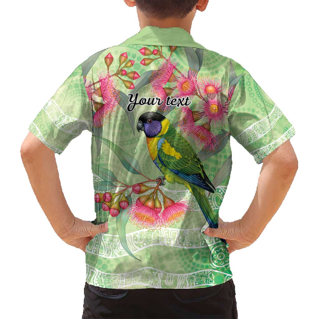 Australian Rainbow Lorikeet and Eucalyptus Family Matching Puletasi and Hawaiian Shirt Spirit of Aussie Aboriginal Dot Art - Aussie Hoodie