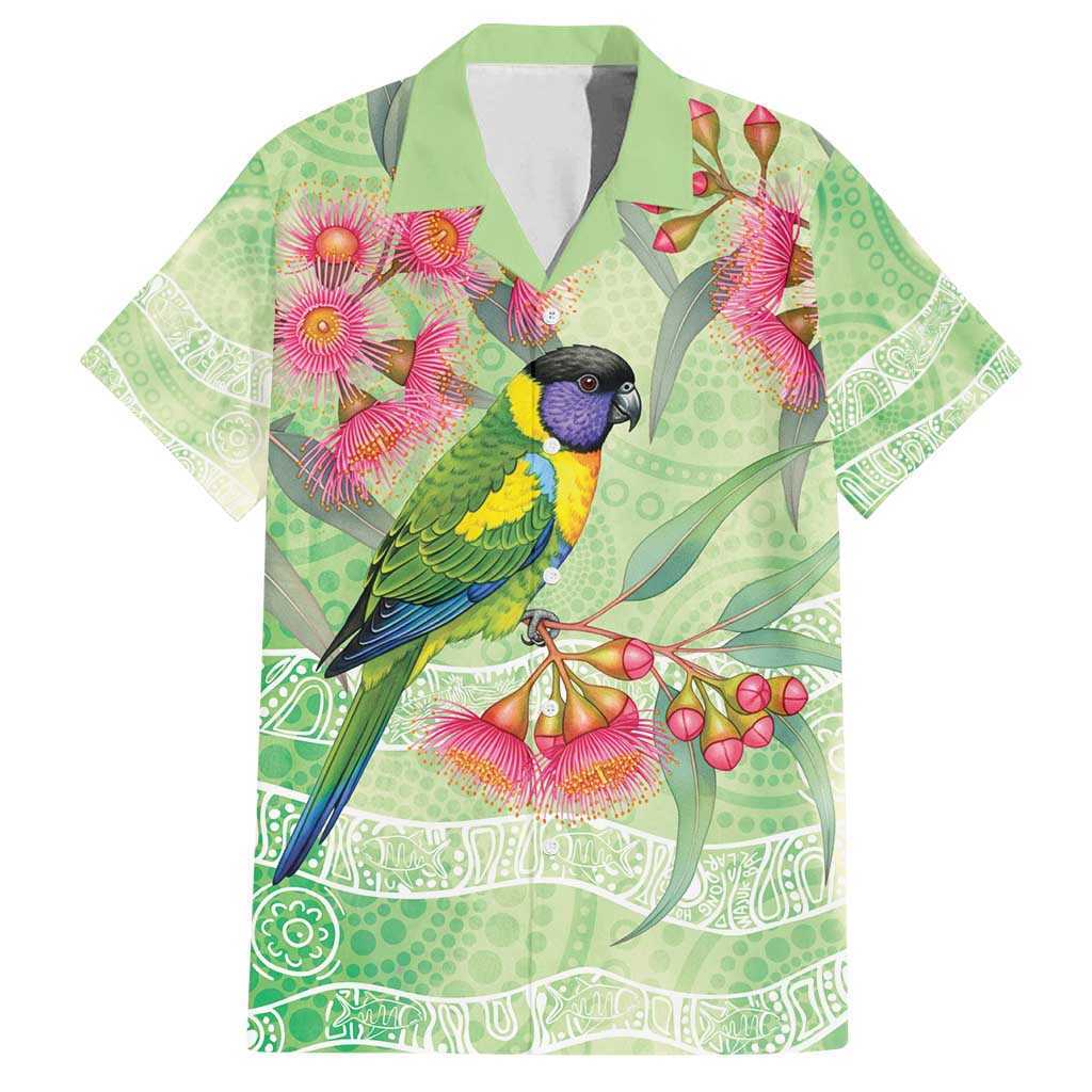 Australian Rainbow Lorikeet and Eucalyptus Family Matching Puletasi and Hawaiian Shirt Spirit of Aussie Aboriginal Dot Art - Aussie Hoodie