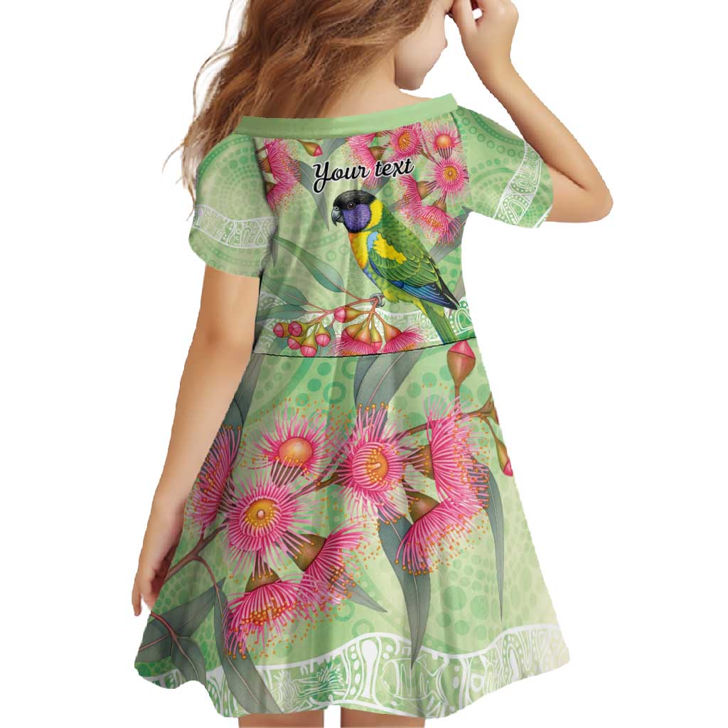 Australian Rainbow Lorikeet and Eucalyptus Family Matching Short Sleeve Bodycon Dress and Hawaiian Shirt Spirit of Aussie Aboriginal Dot Art - Aussie Hoodie