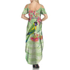 Australian Rainbow Lorikeet and Eucalyptus Family Matching Summer Maxi Dress and Hawaiian Shirt Spirit of Aussie Aboriginal Dot Art - Aussie Hoodie