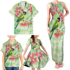Australian Rainbow Lorikeet and Eucalyptus Family Matching Tank Maxi Dress and Hawaiian Shirt Spirit of Aussie Aboriginal Dot Art - Aussie Hoodie