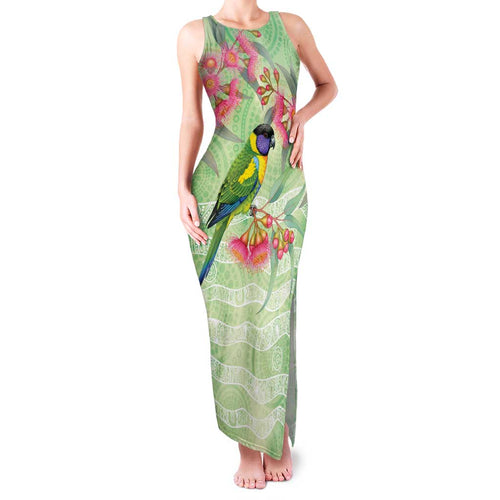 Australian Rainbow Lorikeet and Eucalyptus Family Matching Tank Maxi Dress and Hawaiian Shirt Spirit of Aussie Aboriginal Dot Art - Aussie Hoodie