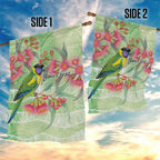 Australian Rainbow Lorikeet and Eucalyptus Garden Flag Spirit of Aussie Aboriginal Dot Art - Aussie Hoodie