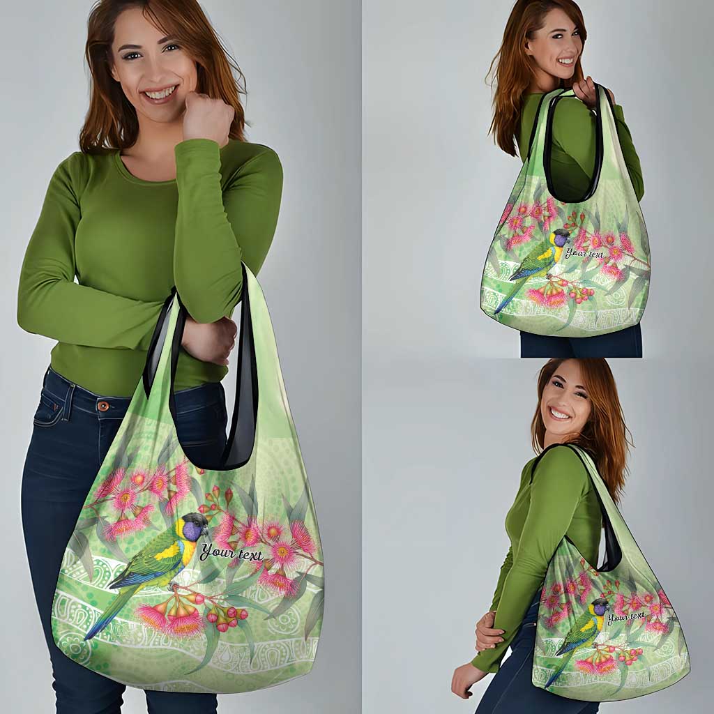Australian Rainbow Lorikeet and Eucalyptus Grocery Bag Spirit of Aussie Aboriginal Dot Art - Aussie Hoodie