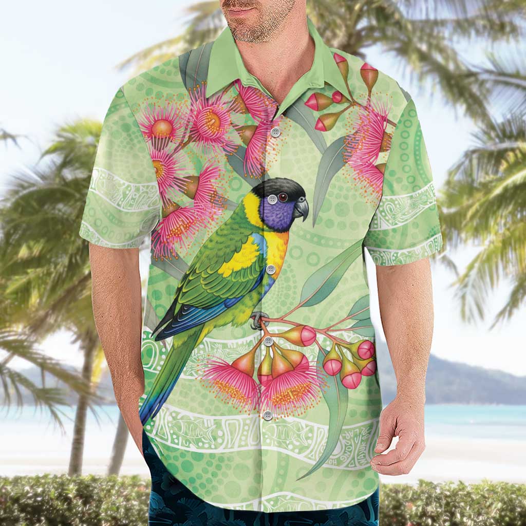 Australian Rainbow Lorikeet and Eucalyptus Hawaiian Shirt Spirit of Aussie Aboriginal Dot Art - Aussie Hoodie
