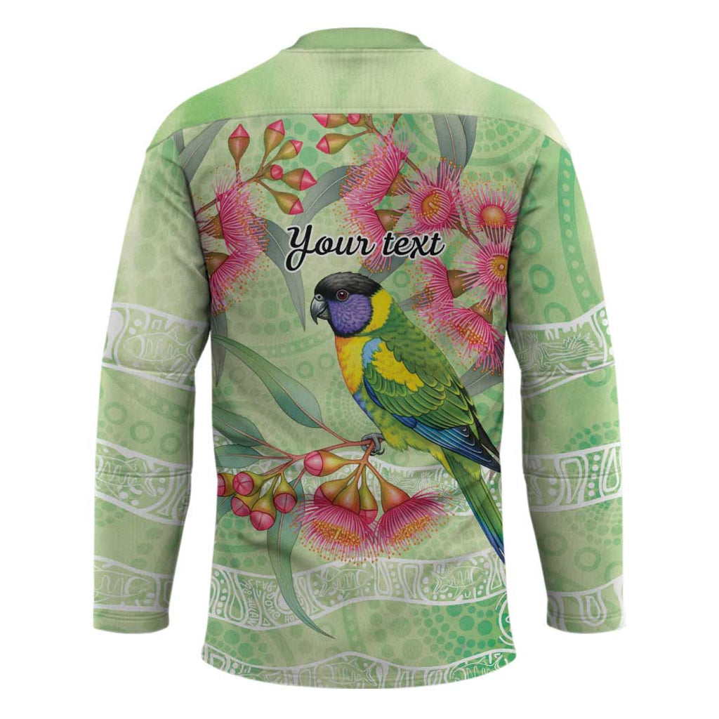 Australian Rainbow Lorikeet and Eucalyptus Hockey Jersey Spirit of Aussie Aboriginal Dot Art - Aussie Hoodie