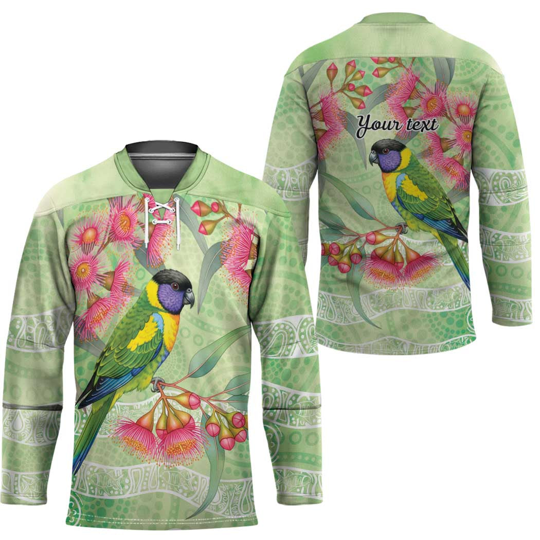 Australian Rainbow Lorikeet and Eucalyptus Hockey Jersey Spirit of Aussie Aboriginal Dot Art - Aussie Hoodie