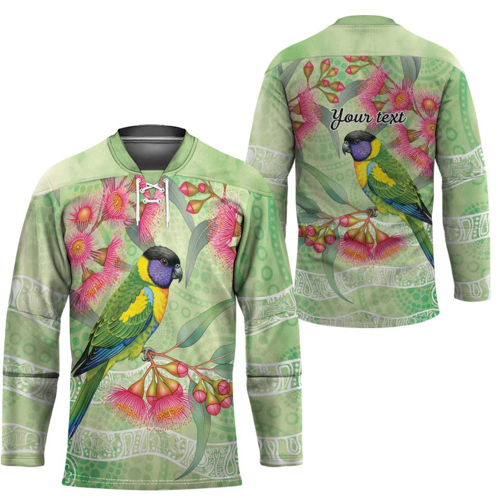 Australian Rainbow Lorikeet and Eucalyptus Hockey Jersey Spirit of Aussie Aboriginal Dot Art - Aussie Hoodie