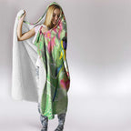 Australian Rainbow Lorikeet and Eucalyptus Hooded Blanket Spirit of Aussie Aboriginal Dot Art - Aussie Hoodie