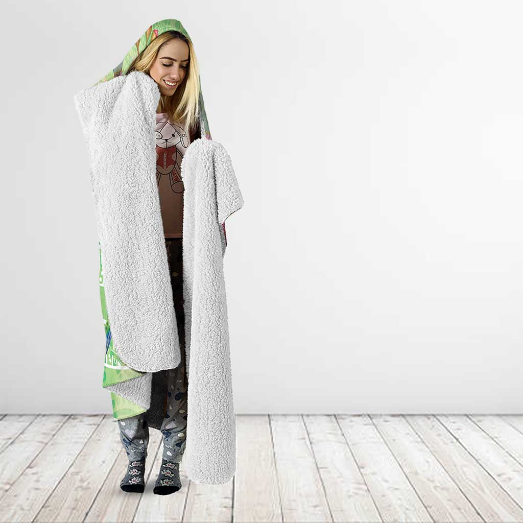 Australian Rainbow Lorikeet and Eucalyptus Hooded Blanket Spirit of Aussie Aboriginal Dot Art - Aussie Hoodie