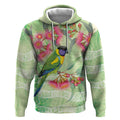 Australian Rainbow Lorikeet and Eucalyptus Hoodie Spirit of Aussie Aboriginal Dot Art - Aussie Hoodie