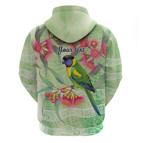 Australian Rainbow Lorikeet and Eucalyptus Hoodie Spirit of Aussie Aboriginal Dot Art - Aussie Hoodie