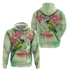 Australian Rainbow Lorikeet and Eucalyptus Hoodie Spirit of Aussie Aboriginal Dot Art - Aussie Hoodie