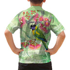 Australian Rainbow Lorikeet and Eucalyptus Kid Hawaiian Shirt Spirit of Aussie Aboriginal Dot Art - Aussie Hoodie