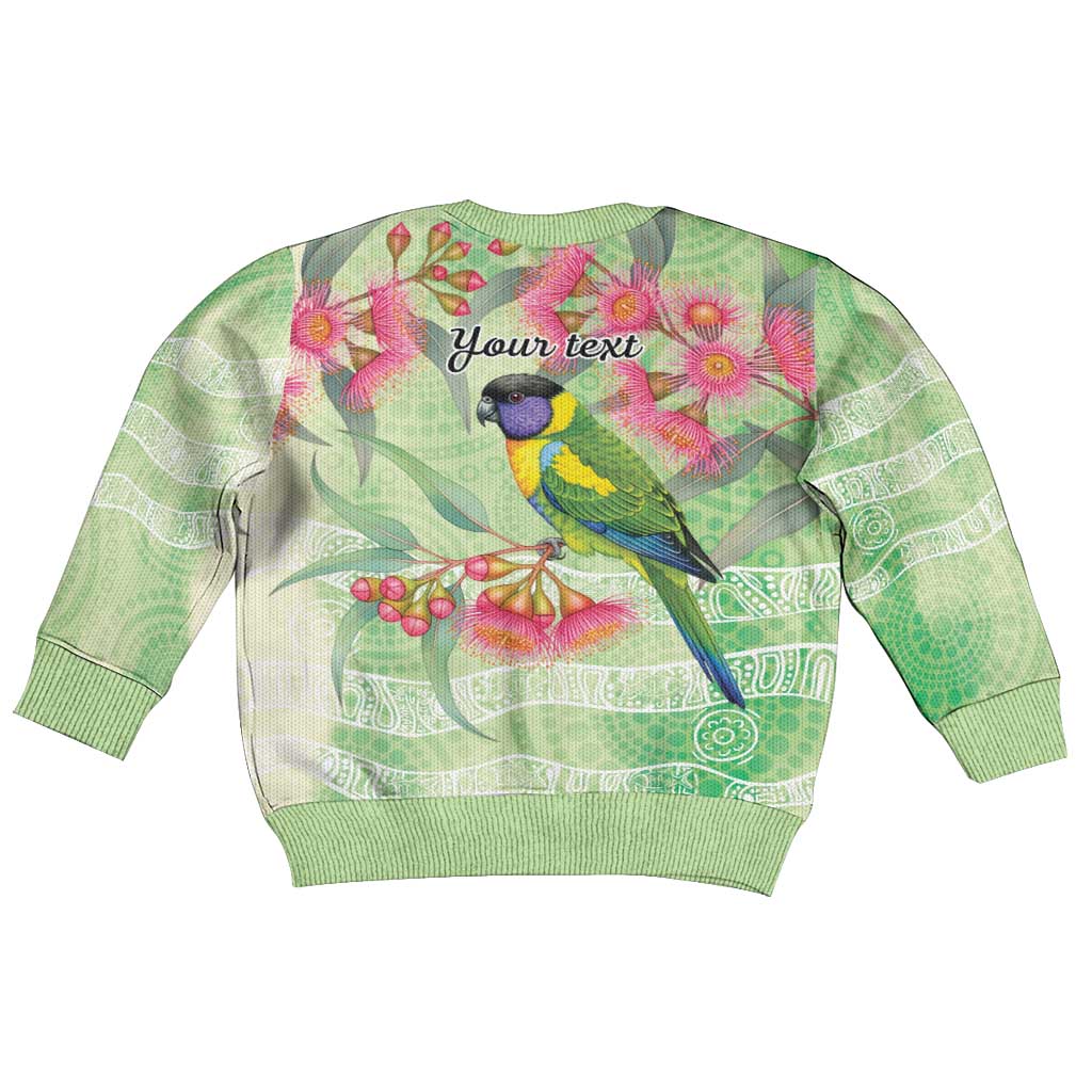 Australian Rainbow Lorikeet and Eucalyptus Kid Ugly Christmas Sweater Spirit of Aussie Aboriginal Dot Art - Aussie Hoodie