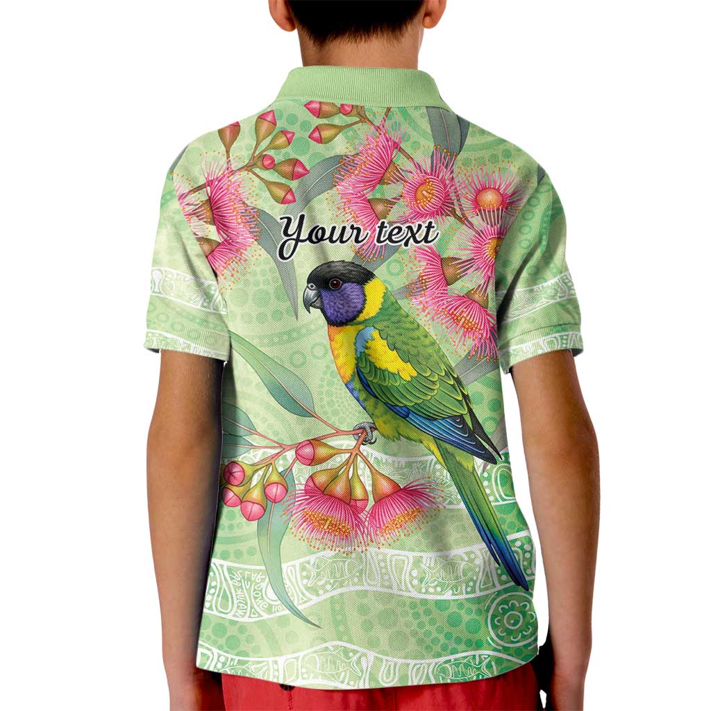 Australian Rainbow Lorikeet and Eucalyptus Kid Polo Shirt Spirit of Aussie Aboriginal Dot Art - Aussie Hoodie