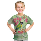 Australian Rainbow Lorikeet and Eucalyptus Kid T Shirt Spirit of Aussie Aboriginal Dot Art - Aussie Hoodie