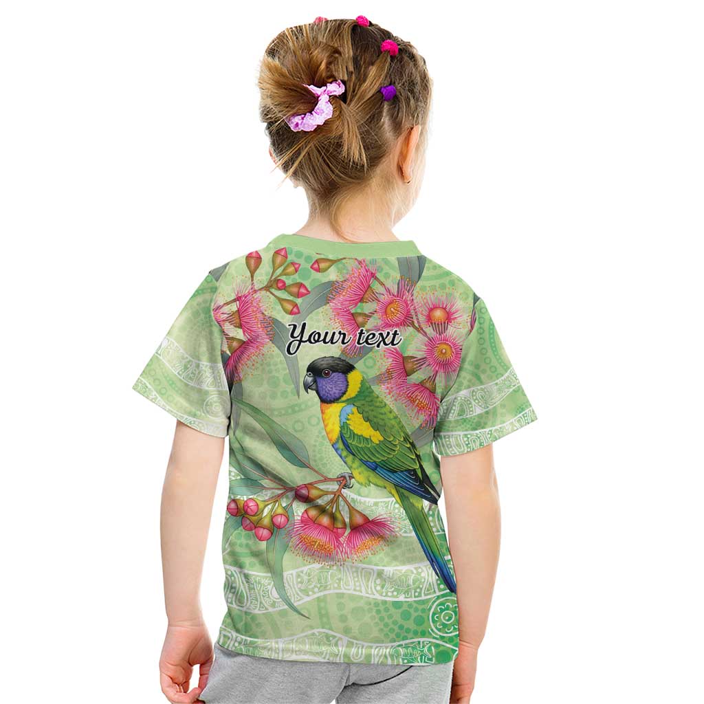 Australian Rainbow Lorikeet and Eucalyptus Kid T Shirt Spirit of Aussie Aboriginal Dot Art - Aussie Hoodie