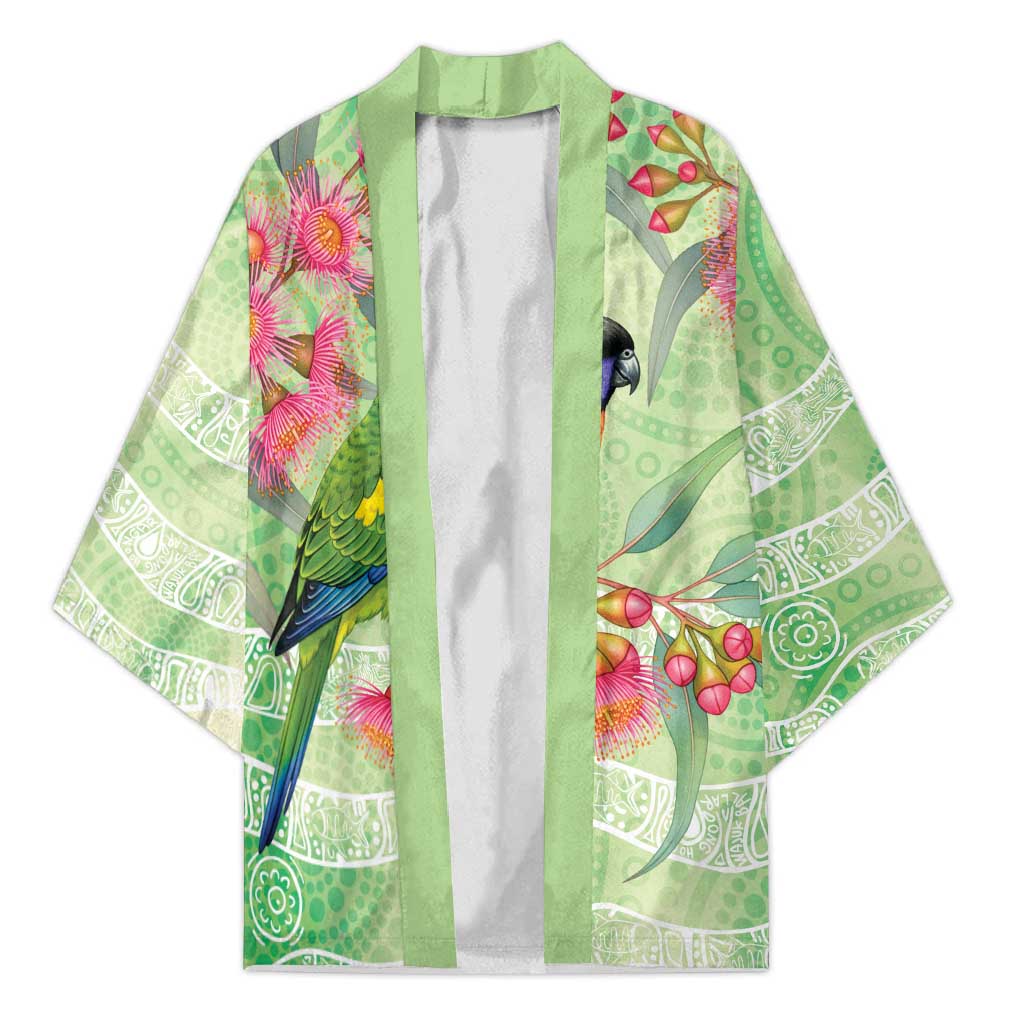 Australian Rainbow Lorikeet and Eucalyptus Kimono Spirit of Aussie Aboriginal Dot Art - Aussie Hoodie