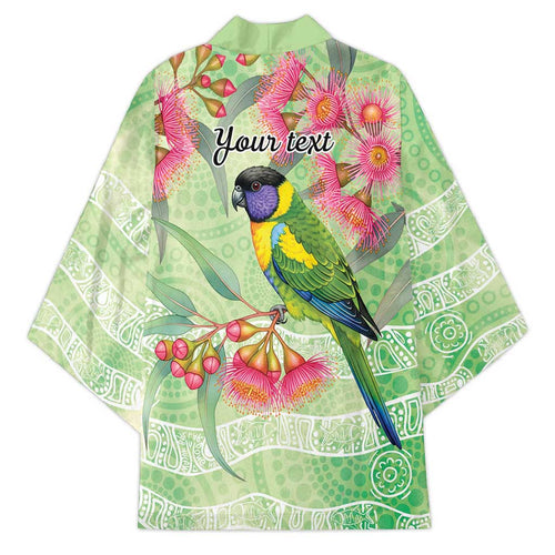 Australian Rainbow Lorikeet and Eucalyptus Kimono Spirit of Aussie Aboriginal Dot Art - Aussie Hoodie