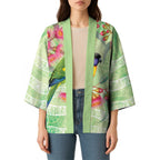 Australian Rainbow Lorikeet and Eucalyptus Kimono Spirit of Aussie Aboriginal Dot Art - Aussie Hoodie