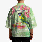 Australian Rainbow Lorikeet and Eucalyptus Kimono Spirit of Aussie Aboriginal Dot Art - Aussie Hoodie