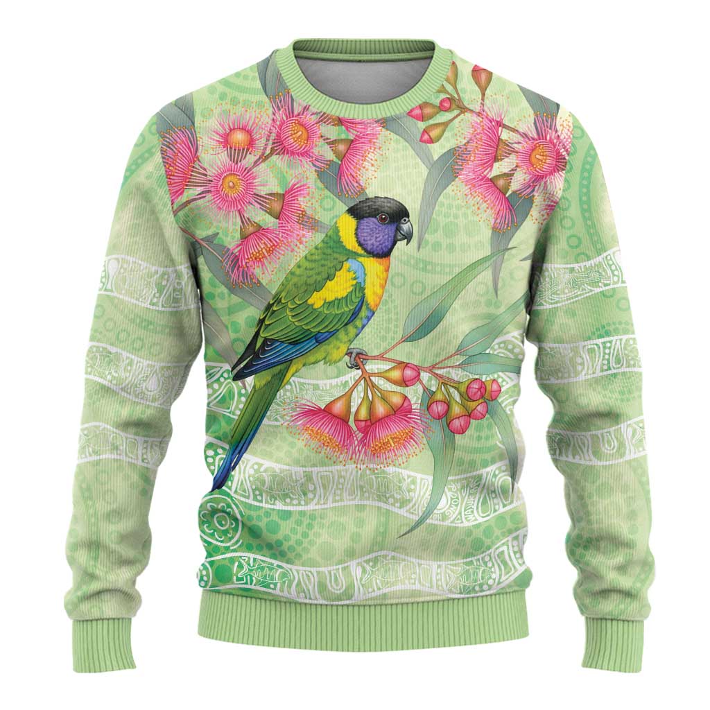Australian Rainbow Lorikeet and Eucalyptus Ugly Christmas Sweater Spirit of Aussie Aboriginal Dot Art - Aussie Hoodie