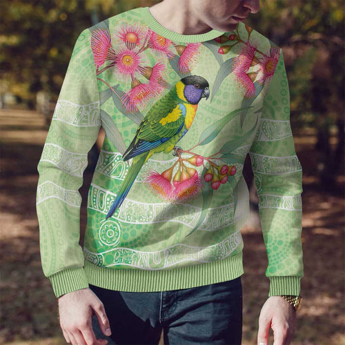 Australian Rainbow Lorikeet and Eucalyptus Ugly Christmas Sweater Spirit of Aussie Aboriginal Dot Art - Aussie Hoodie