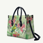 Australian Rainbow Lorikeet and Eucalyptus Leather Bag Spirit of Aussie Aboriginal Dot Art - Aussie Hoodie