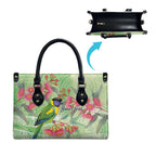 Australian Rainbow Lorikeet and Eucalyptus Leather Bag Spirit of Aussie Aboriginal Dot Art - Aussie Hoodie