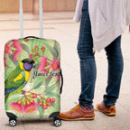 Australian Rainbow Lorikeet and Eucalyptus Luggage Cover Spirit of Aussie Aboriginal Dot Art - Aussie Hoodie