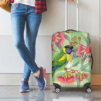 Australian Rainbow Lorikeet and Eucalyptus Luggage Cover Spirit of Aussie Aboriginal Dot Art - Aussie Hoodie